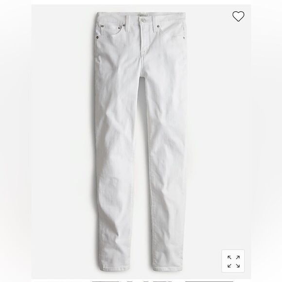 J. Crew 9" mid-rise toothpick jean in white* - Picture 1 of 7